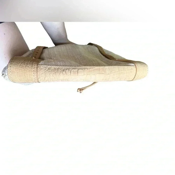 Cole Haan Serena Jitney Straw & Leather. Tote with soft pink lining. - Picture 11 of 11